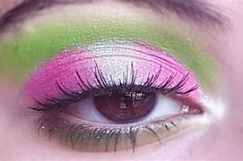 Image result for Pink and Green Cut Crease Makeup