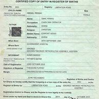 Image result for Ghana Death Certificate