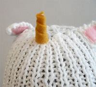 Image result for Knitted Unicorn Hat Adult