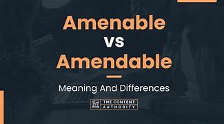 Image result for amenable