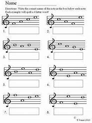 Image result for Treble Clef Lines and Spaces Worksheet