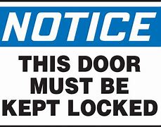 Image result for Lock Door Sign