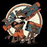 Image result for Classic Rocket Raccoon and Groot
