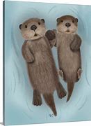 Image result for River Otter Holding Something Drawing