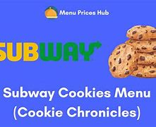 Image result for Subway Cookies Menu