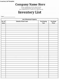 Image result for Supply List Template for Office