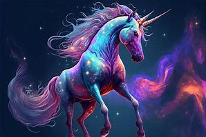 Image result for Unicorn with a Galaxy Mane