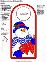 Image result for Free Printable Christmas Door Hangers