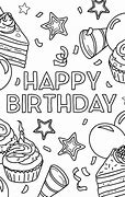 Image result for Happy Birthday Colouring Free Printpout
