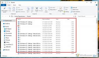 Image result for Windows Recent Folder