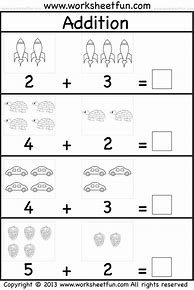 Image result for Simple Addition Worksheets Kindergarten