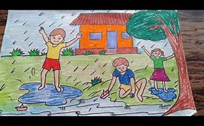 Image result for Memory Drawing Children Playing in Rain