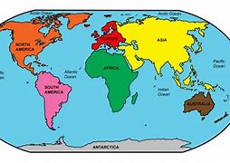Image result for World Map Continents and Oceans Printable