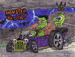 Image result for Hot Rod Monster Art