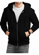 Image result for Front Side of a Black Hoodie with Zip