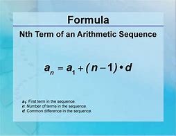 Image result for Arithmetic Sequence Formula Nth Term
