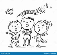 Image result for Little Kids Singing Coloring Page