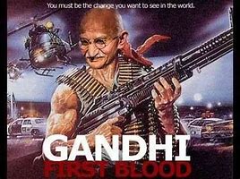 Image result for Ghandi Gun Meme