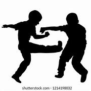Image result for Children Silhouette Fight