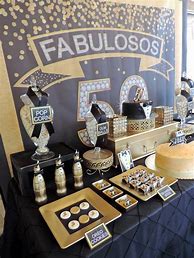 Image result for Black and Gold Birthday Party Decorations