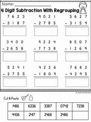 Image result for 4 Digit Subtraction Questions