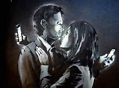 Image result for Banksy Couple Mobile Phones