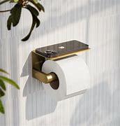 Image result for Brushed Gold Toilet Roll Holder Shelf