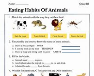 Image result for What Do Animals Eat Worksheet