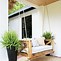 Image result for White Front Porch Swing with Rope
