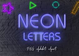 Image result for Neon Blue Letters