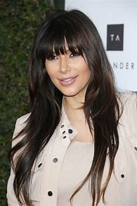 Image result for Kim Kardashian Hair with Bangs