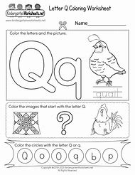 Image result for Preschool Printable Letter Q