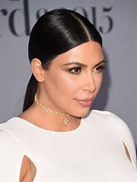 Image result for Kim Kardashian Slick Back Hair
