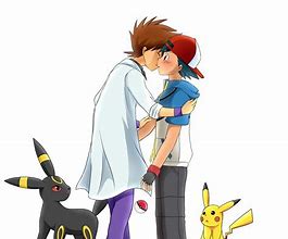 Image result for Pokemon Ash X Gou Kiss