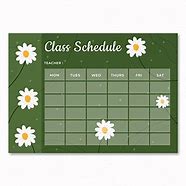Image result for Blank Class Schedule Template