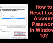 Image result for Reset User Account