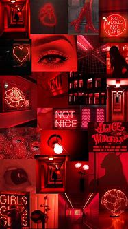 Image result for Collage Aesthetic Red Desktop