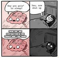 Image result for Brain Sleep Meme