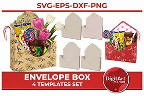 Image result for Flower Envelope Box Template