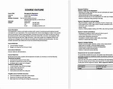 Image result for Course Outline Template Blank