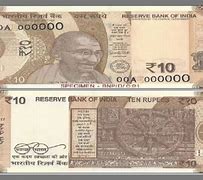 Image result for 10 Rupee Note India