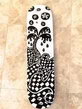 Image result for Skateboard Painting Black and White