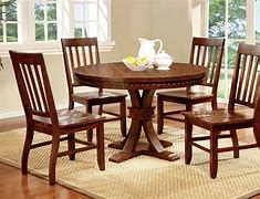 Image result for 7/8 Inch Wood Dining Table Set