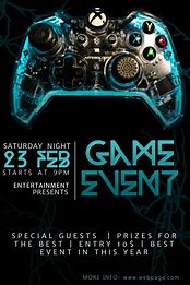 Image result for Gaming Day Poster