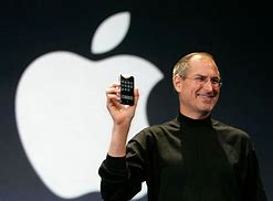 Image result for Steve Jobs and Apple Logo Holding iPhone