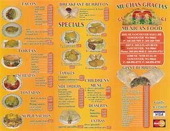 Image result for Muchas Gracias Menu with Prices