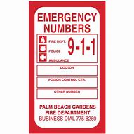 Image result for Emergency Phone Numbers Magnet Template