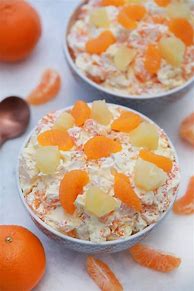 Image result for Mandarin Orange Pineapple Salad Using Vanilla Pudding