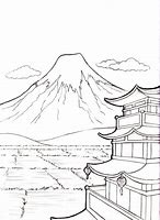 Image result for Mount Fuji Line Art