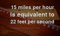 Image result for Miles per Hour to Feet per Second